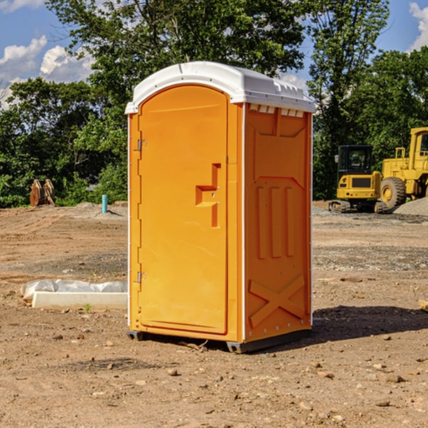 how often are the portable toilets cleaned and serviced during a rental period in Clarita